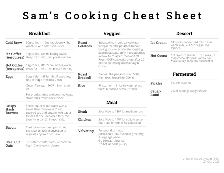 The AwkEng Cooking Cheat Sheet v2