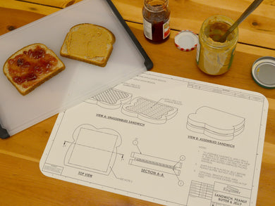 Engineering Blueprint Placemat Set